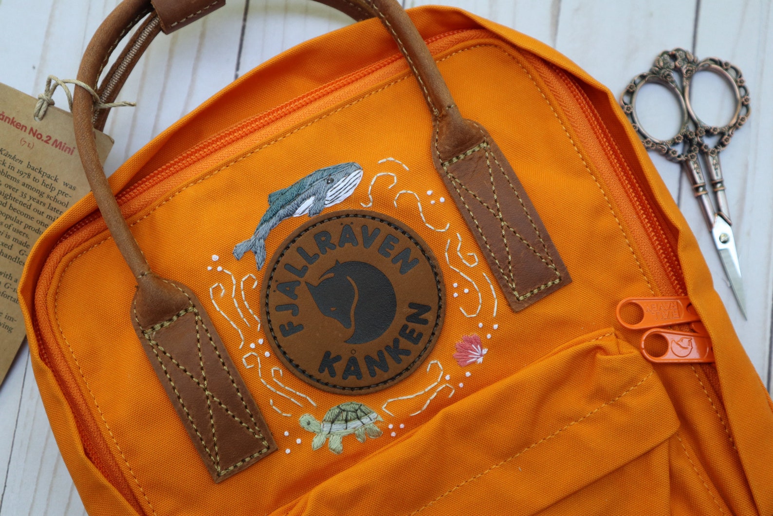 Custom Kanken Embroidery on Fjallraven Backpack Under the Sea Etsy