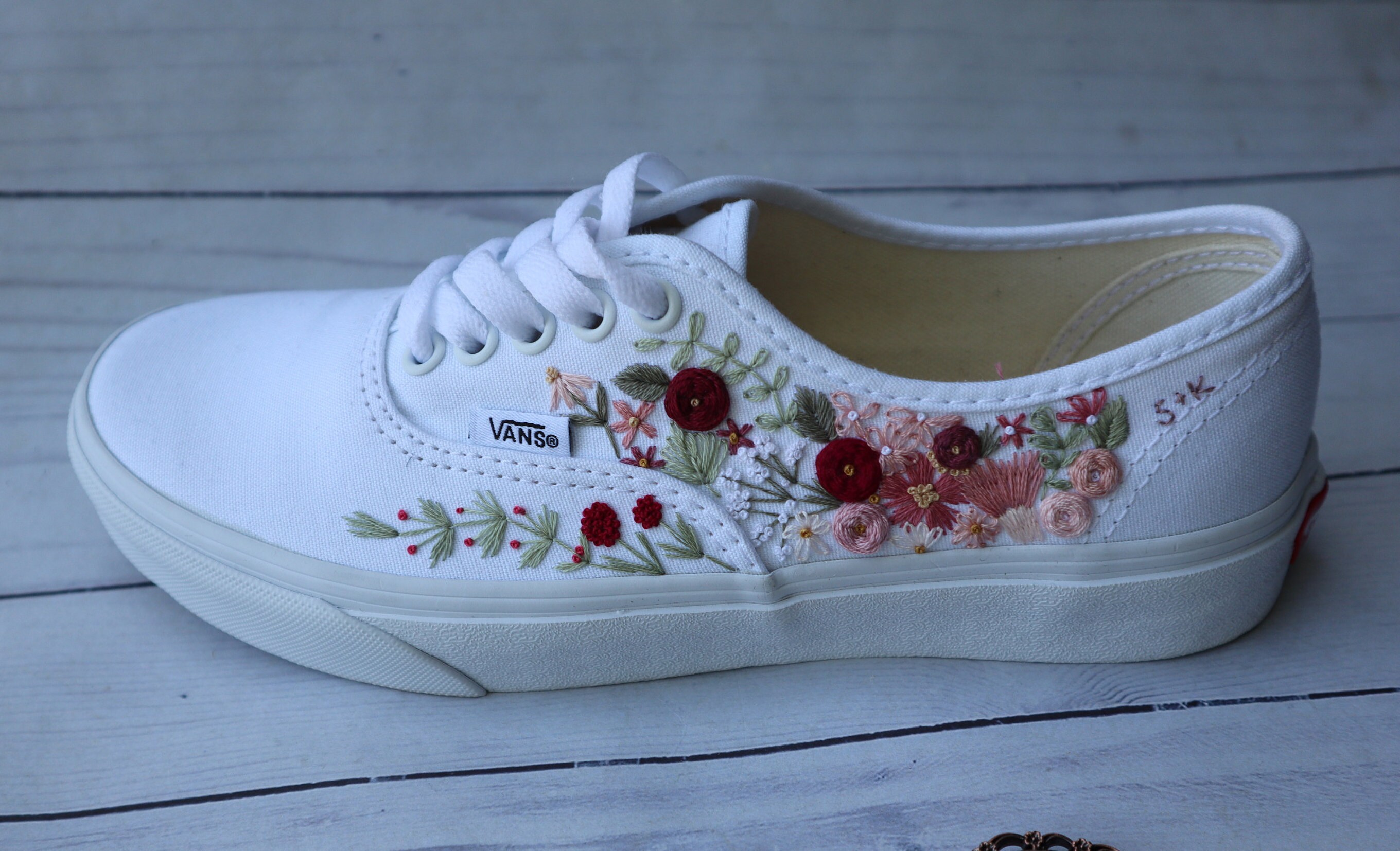 mono canvas old skool vans peach blush