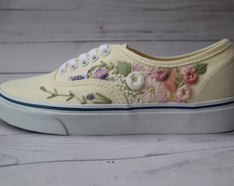 Embroidered Vans Shoes | Custom Hand Embroidery on Vans Authentic | Made to Order