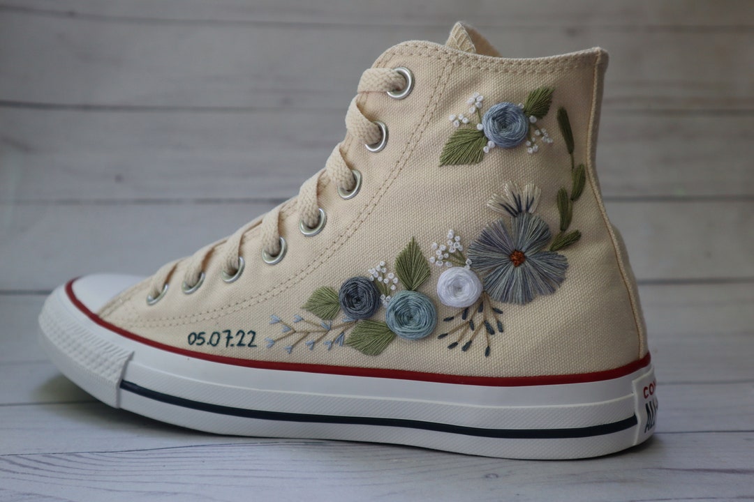 Converse Chuck Taylor All Star Shoes Embroidered by Hand to - Etsy