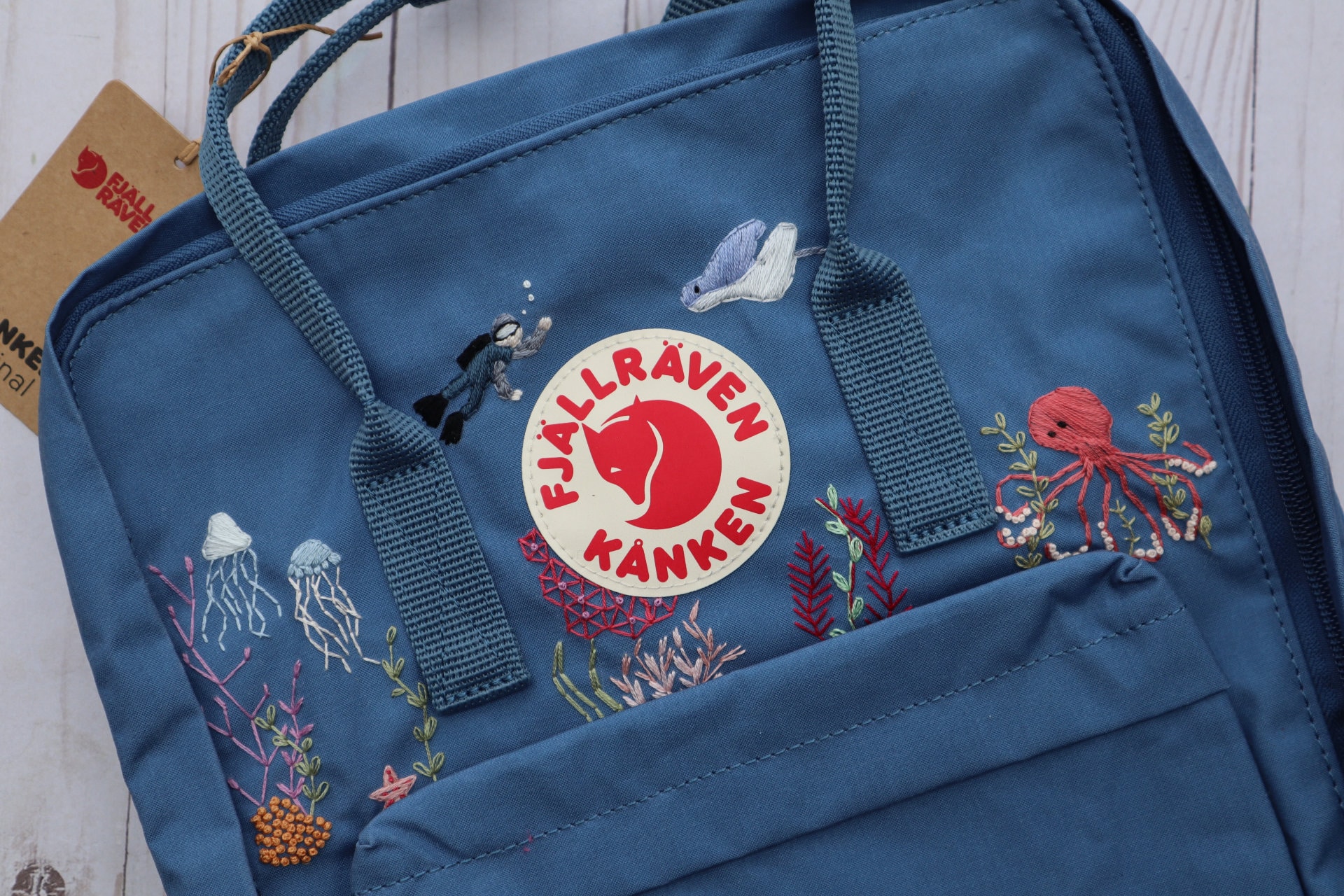 Indirect overtuigen schuld Custom Kanken Embroidery on Fjallraven Backpack Under the Sea - Etsy Hong  Kong