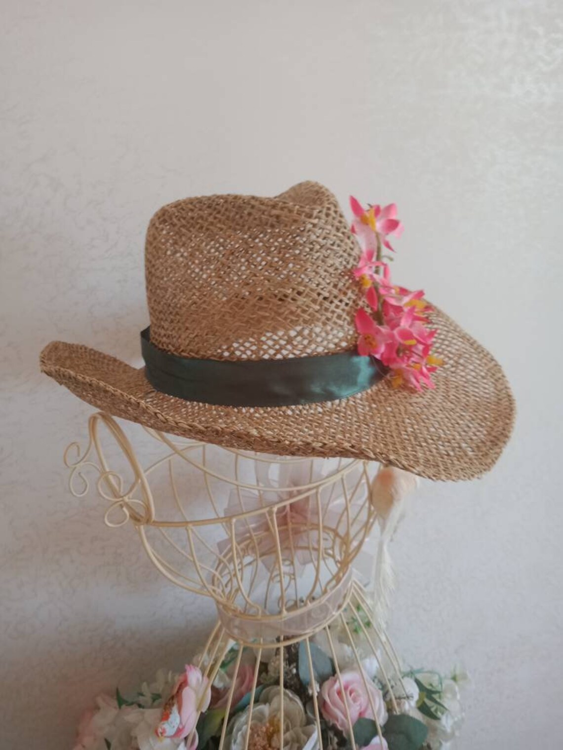 Handmade Straw Hat For Women Gardening Hat Sunprotection Etsy