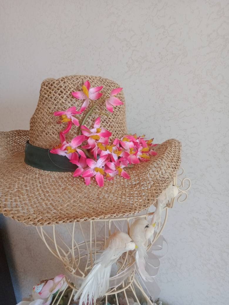 Handmade Straw Hat For Women Gardening Hat Sunprotection Etsy