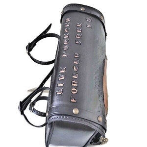 Leather Motorcycle Bag, Side Bag For Harley Davidson, Swingarm Saddle Bag image 4