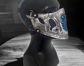 Mortal Kombat Subzero Mask, MK Game Leather Mask