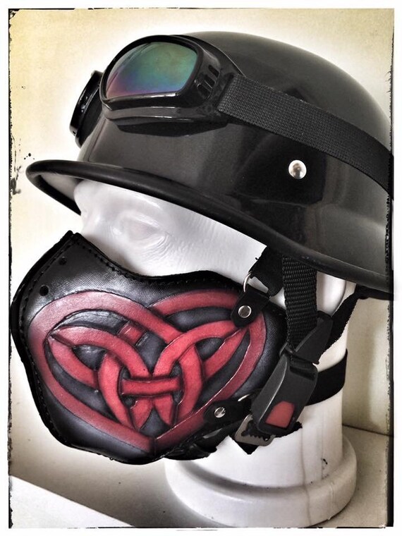 Handmade leather motorcycle face mask Etsy