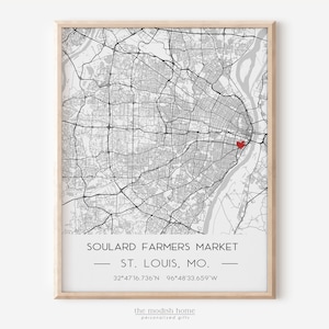 Custom Map Print, Paper Anniversary, Anniversary Gift, Where We Met Map, Personalized Couples Gift, Where it all started, Gift for Husband
