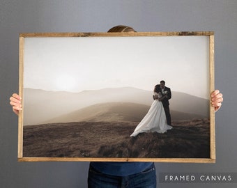 Custom Framed Photo on Canvas | Any Photo Printed on Canvas | Wedding Photo on Canvas Framed | Anniversary Gift | Wedding Gift |Framed Print