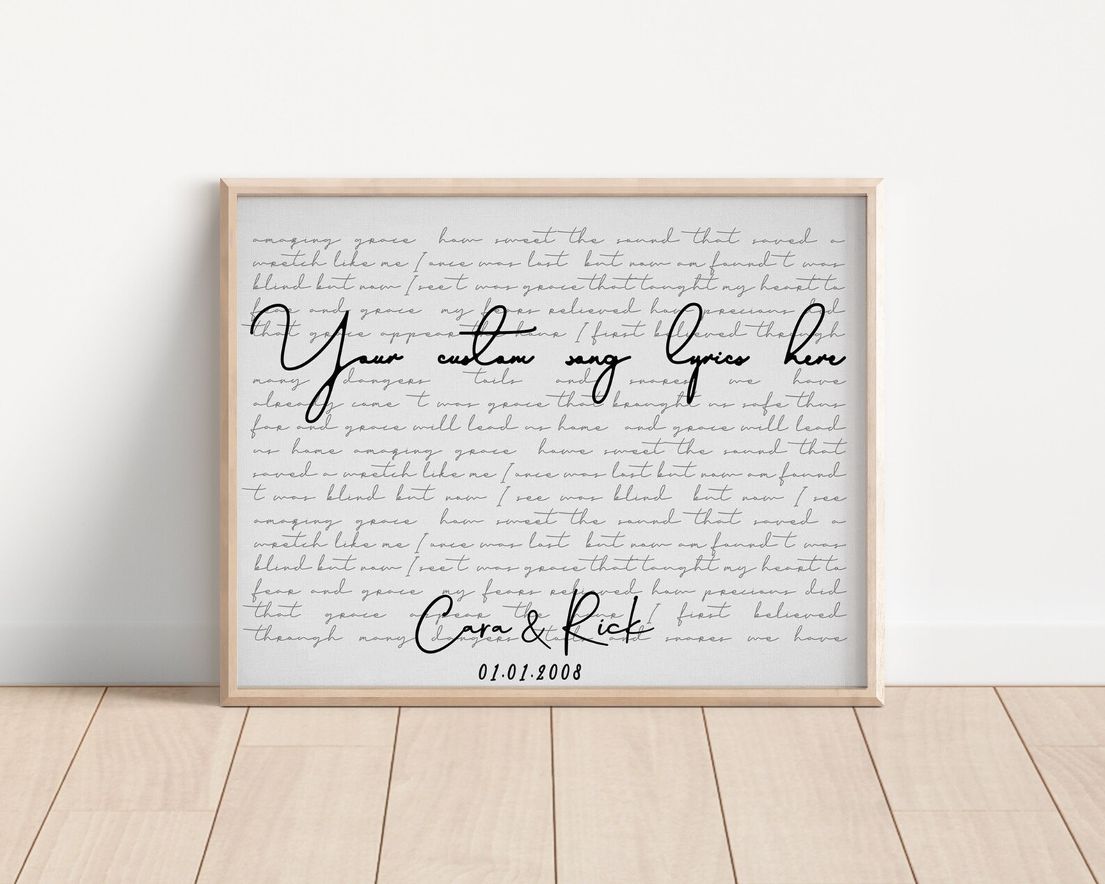 Song Lyrics Wall Art Wedding Song Lyric Art Gift for Him Etsy