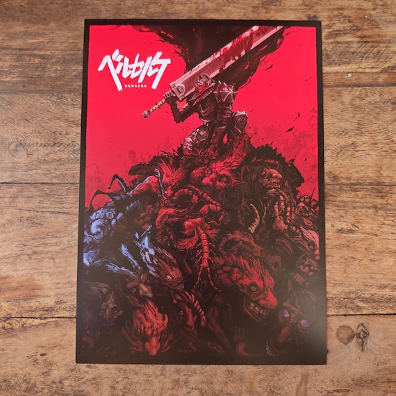 Berserk illustration Poster,Humanmade NO AI, Original painting by me