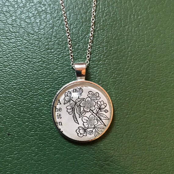 Apple Blossom Flower Dictionary Diagram Pendant Necklace Etsy Apple Blossom Flower Dictionary Diagram Pendant Necklace Etsy