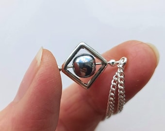 Small Fidget Spinner necklace jewelry unisex Everyday Calming Relaxing thoughtful gift