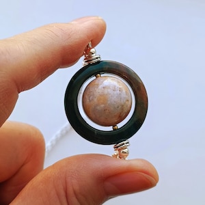 Fidget Spinner necklace gemstones discreet jewelry unisex Everyday Calming Relaxing thoughtful gift