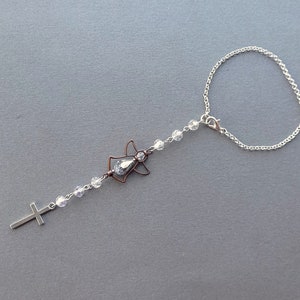 car mirror charms with angel, car amulet angel and cross