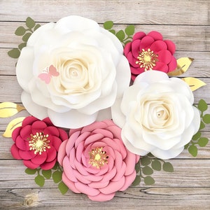 DIY Paper Flower Template Bundle: Large & Small Roses (PDF)