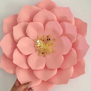 Paper Flowers Template for Large Paper Flowers and Giant Flowers Wall Decor - DIY Wedding Flower Wall, PDF Printable Trace and Cut Files
