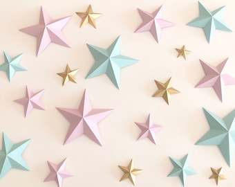 3D Star SVG Cut File, Paper Star Decor (Digital Download)