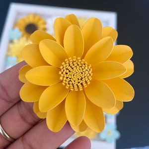 Modello per fiori di carta, piccoli fiori per progetti fai da te, file di taglio SVG ridimensionabile per Cricut e Cameo, tutorial, fiori di carta Shadow Box