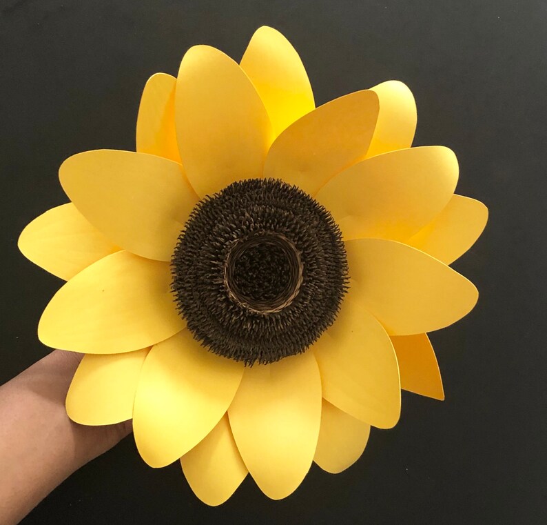 Download SVG PNG and PDF Sunflower Paper Flower Template Large | Etsy