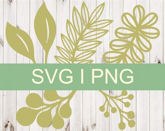 Paper Flower Leaf Template: SVG & PNG Cut Files (Cricut, Silhouette)