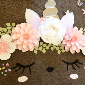Paper Flower Template, Wall Paper Flowers for Events and Wedding Décor ...