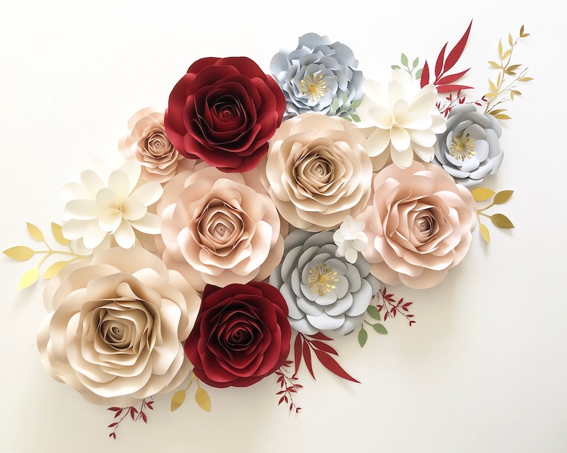 Paper Flowers Template DIY Paper Flowers for Event Décor Etsy