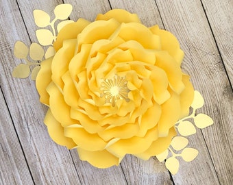 Large Paper Flower Template: DIY Wall Decor SVG/PNG (Digital Download)