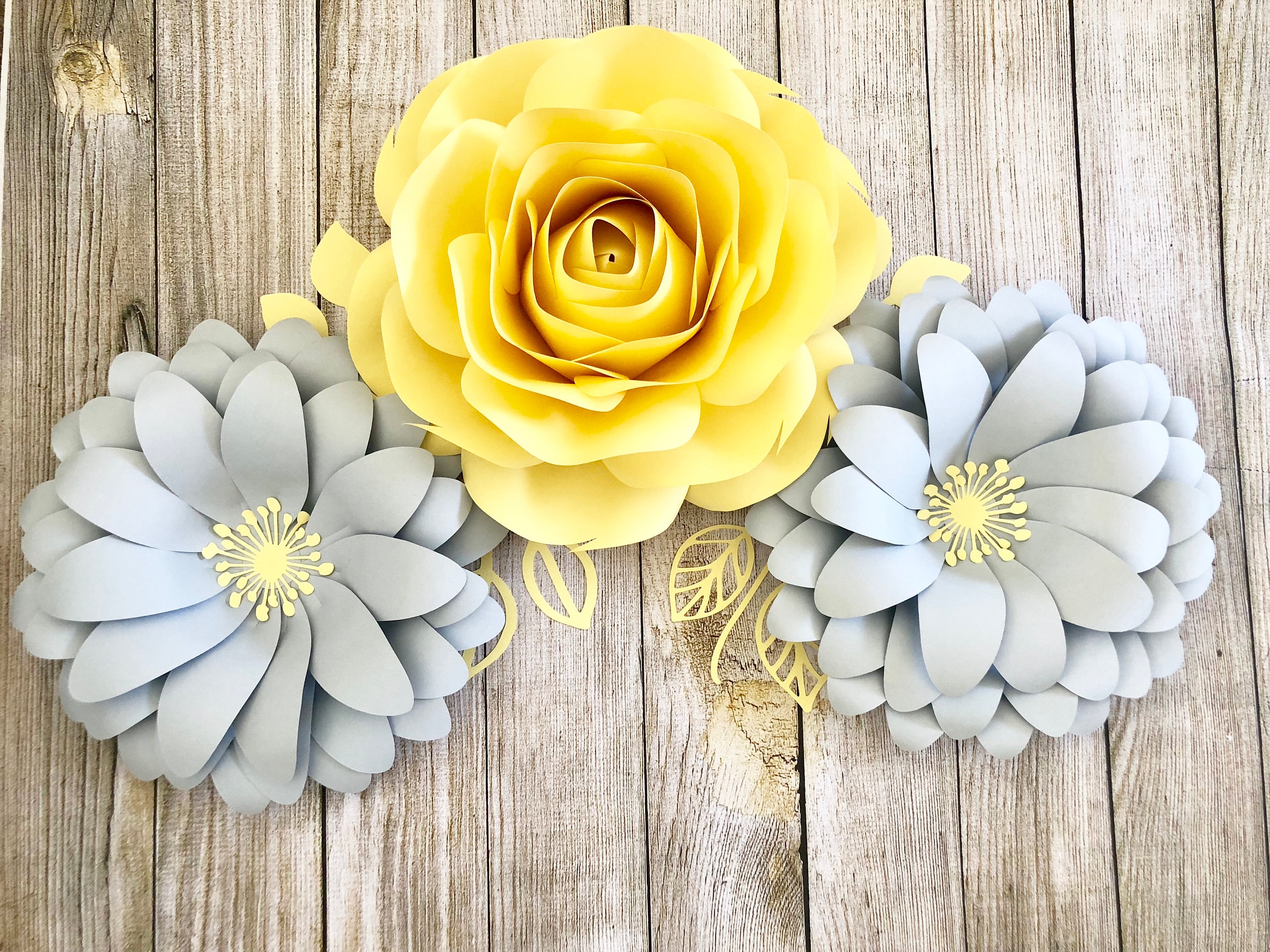 Paper Flower Template DIY Paper Flower For Event Décor and Etsy
