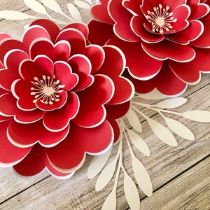 Paper Flowers Template for Large paper flowers, Wedding, Home & Valentines Décor - DIY Paper Flower Flower Wall, PDF Trace and Cut Template