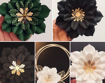 Mini Paper Flower Template: Re-sizable SVG/PNG Cut File
