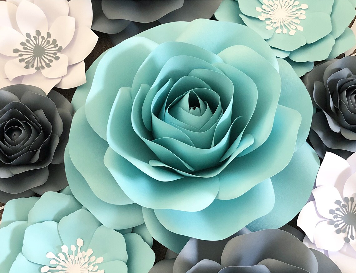 PDF Rose Paper Flower Template DIY Paper Flower for Event Etsy Canada