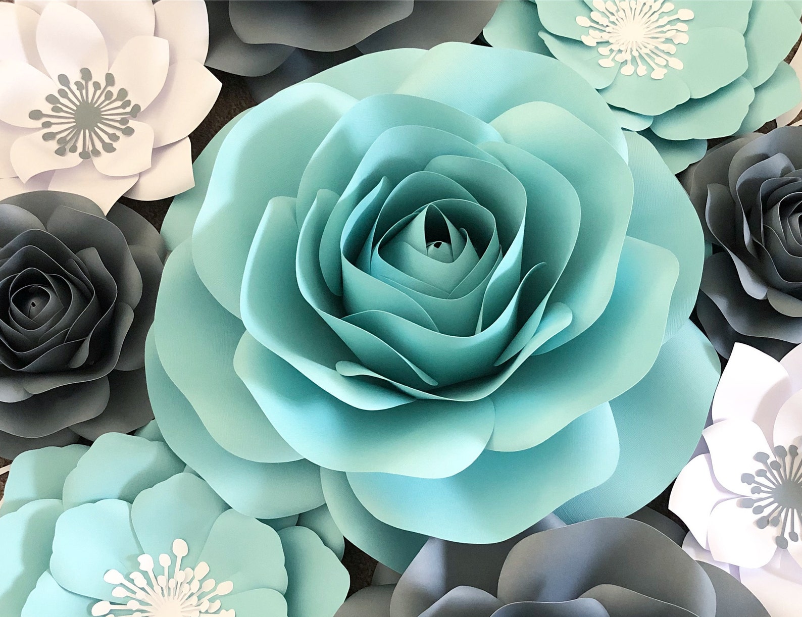 PDF Rose Paper Flower Template DIY Paper Flower for Event Etsy