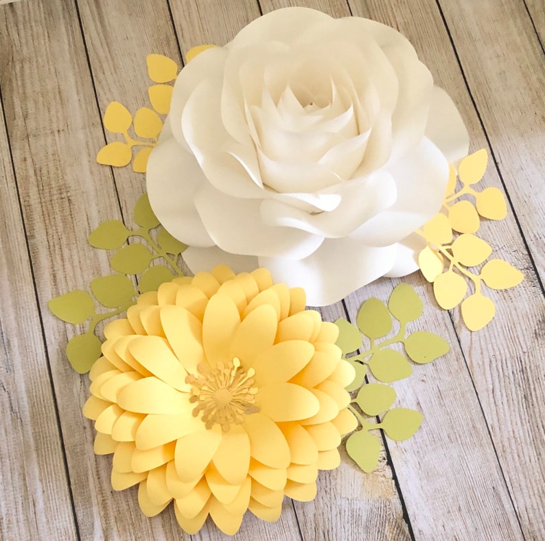 Paper Flower Template Diy Paper Flower For Event Décor And Etsy