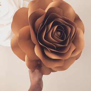 Paper Flowers template, Large Rose paper flower, Giant Paper Flowers - DIY Wedding Flower Wall, PDf, SVG and PNG re sizable template