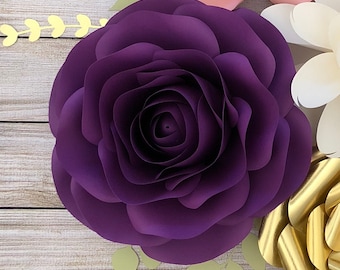 SVG, PNG & PDF Paper Rose sjabloon - DIY papieren bloemen voor evenementendecor, bruiloftsdecor, afdrukbare traceer- en snijbestanden Home Decor rozen