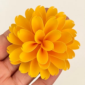 Modèle de fleur en papier, petites fleurs pour projets de bricolage, PDF, SVG, Studio3, fichier de coupe PNG pour camée Cricut & Silhouette, fleurs de la boîte d'ombre