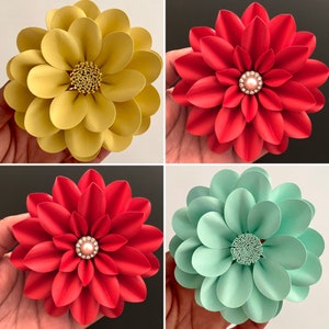 Paper Flower Template, Small Paper Flower, PDF Template for hand cutting, Nursery Paper Flowers, Wedding and Home Décor DIY, Shadow Box