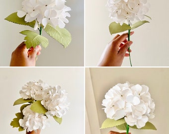 Paper Flower Snowball Viburnum Template, Diy paper crafts for Weddings, Re-sizable SVG, PNG, SILHOUETTE cut file for Cricut & Cameo