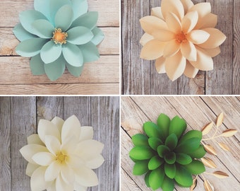 DIY Paper Flower Template (svg, png, pdf), Event & Wedding Decor