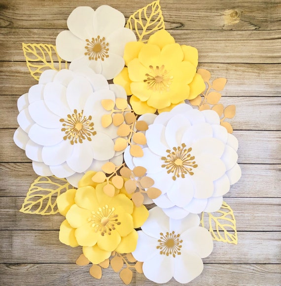 Paper Flowers Templates for Large Paper Flowers and Giant Flowers Wall  Decor Nursery Decor,pdf Re-sizable PNG Cricut Silhouette Template 