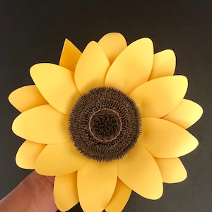 Sunflower Paper Flower Template: Large Flower Wall SVG, PNG, PDF