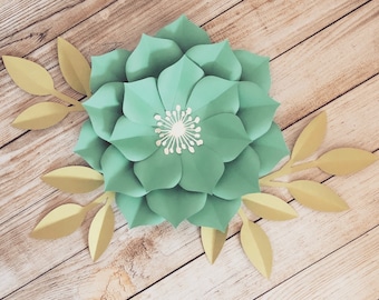 Paper Flower Template - DIY Paper Flower For Events and Wedding Décor - PDf/SVG/PNG Re-sizable Cricut Silhouette Cut File - Home Décor