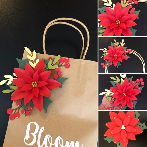 Plantilla de flores de papel Decoración del árbol de Navidad - Etsy España Plantilla de flores de papel Decoración del árbol de Navidad - Etsy España