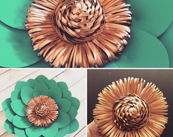 Fluffy Paper Flower Center SVG Cut File (Digital Download)