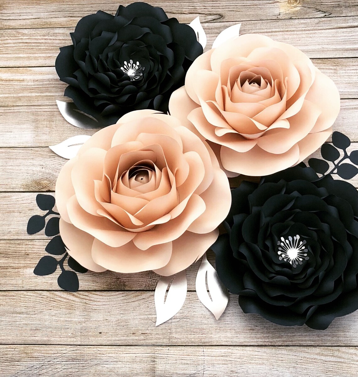 SVG PNG &amp; Pdf Paper Rose Template DIY Paper Flowers for - Etsy
