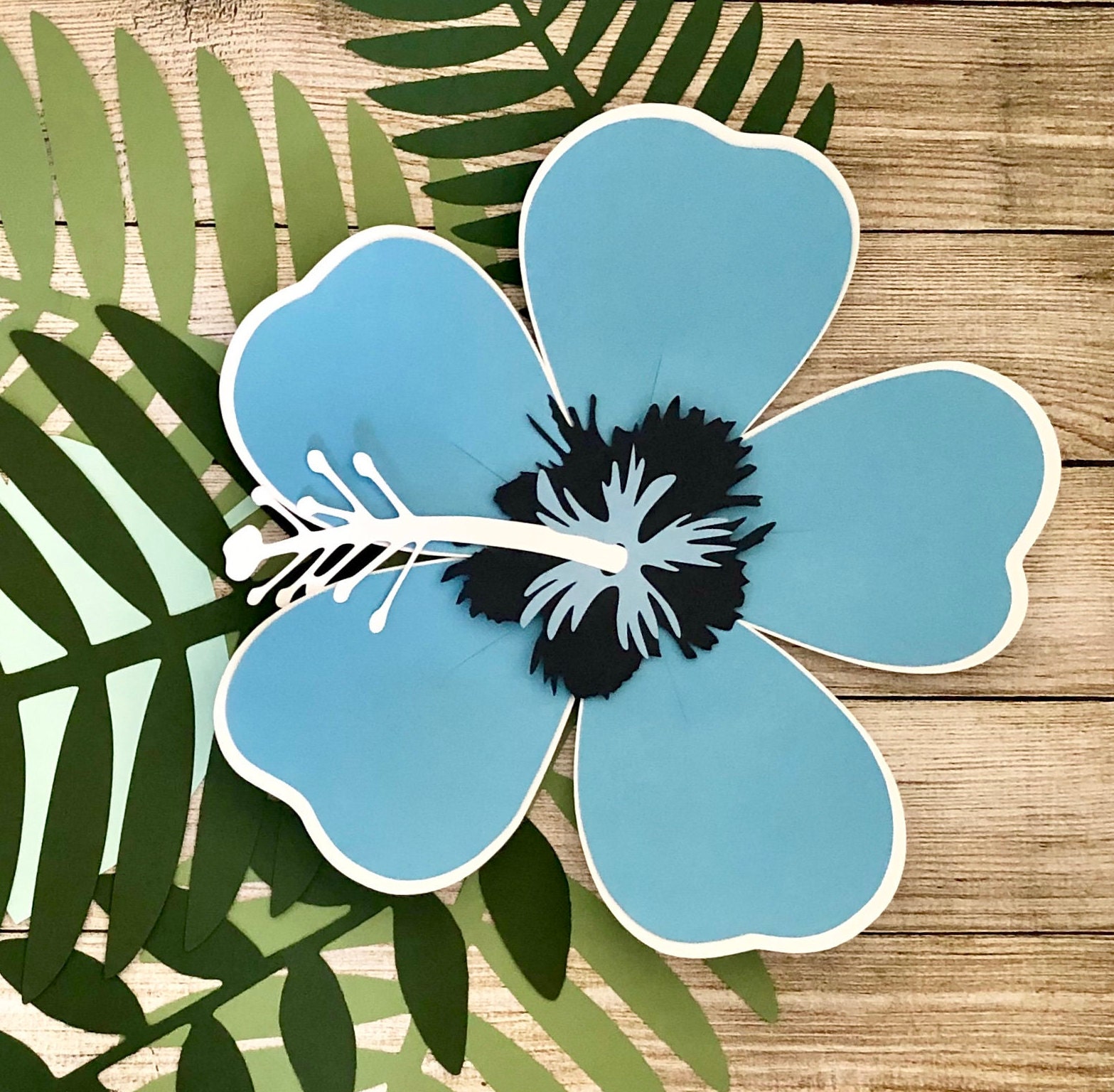 SVG Hibiscus Paper Flower Template, Re-sizable SVG Cut File for Cricut and Silhouette Cameo - Large and Small Paper Flower, Tropical Flowers - Etsy for Free Printable Hibiscus Flower Template