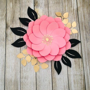 Giant Paper Flower Template: DIY Wall Decor, Re-sizable PNG (Cricut, Silhouette)