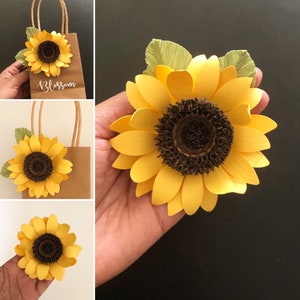 Sunflower Paper Flower Template: SVG, PNG, & PDF (Digital Download)
