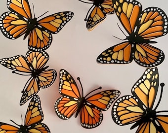 Mariposa monarca SVG: Archivo de corte para Cricut y Silhouette (Descarga digital)