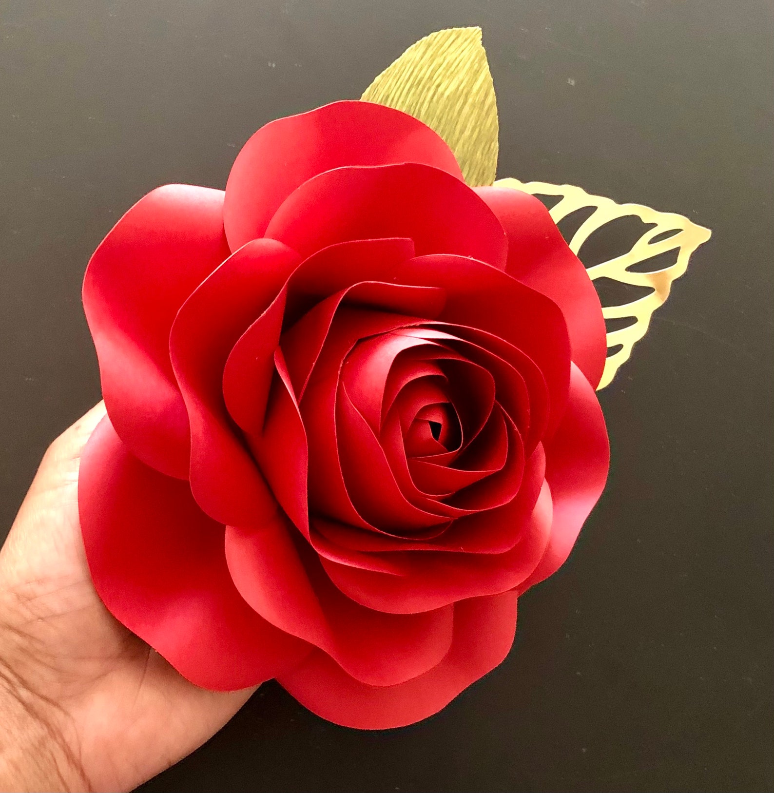 Paper Flower Template Paper Rose Flower Valentines Gift Etsy Paper Flower Template Paper Rose Flower Valentines Gift Etsy
